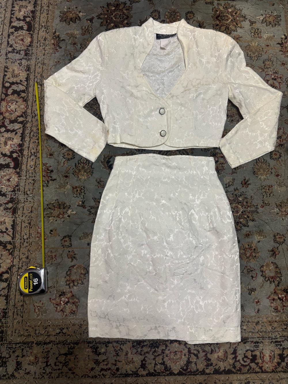 Vintage RARE All That Jazz Ivory Lace Two-Piece Bridal Skirt Set